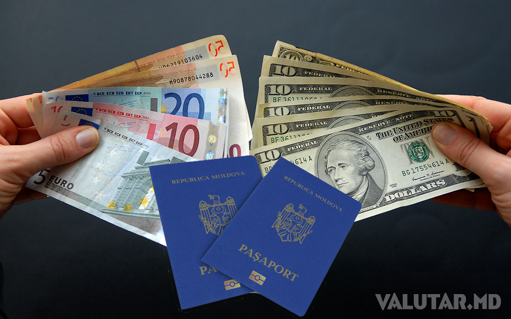 Schimb valutar în Moldova numai cu pașaport